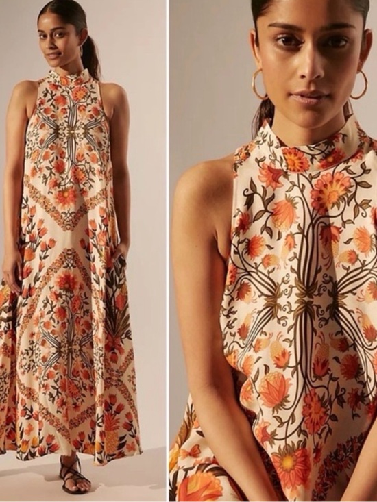 FARM Rio Dresses & Skirts - FARM Rio Halter Maxi Dress Floral Pattern Large